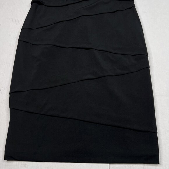 WHBM Instantly Slimming Black Faux Wrap Sleeveless Midi Dress Size 14 - NWT - Picture 5 of 9